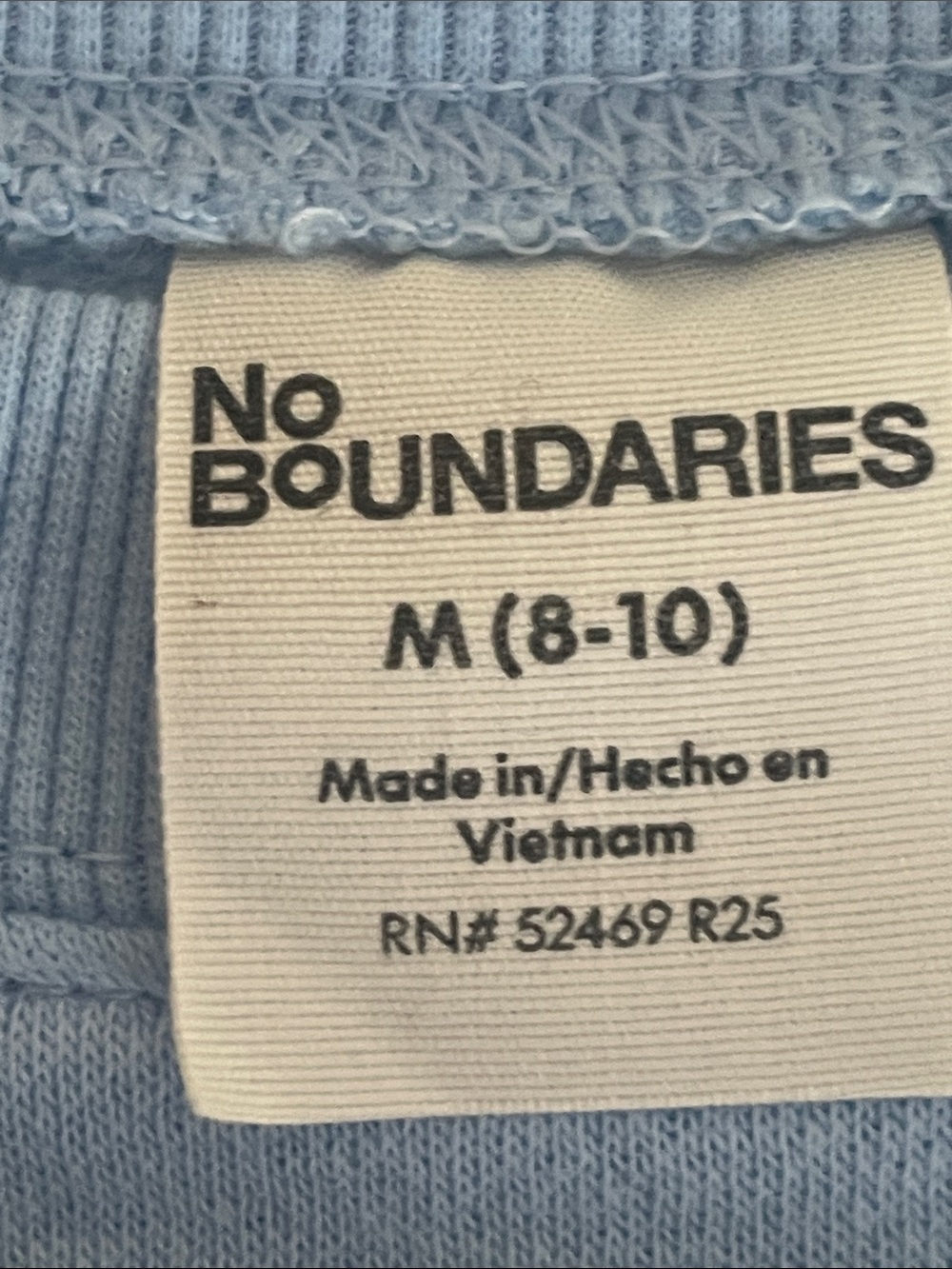 No Boundaries Light Blue Ribbed Knit Tee